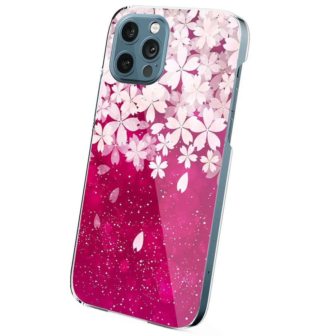 【サイズ:26_Zenfone8Flip_色:赤い底のピンクの桜】iitrust スマホ/家電/カメラのスマホアクセサリー(その他)の商品写真