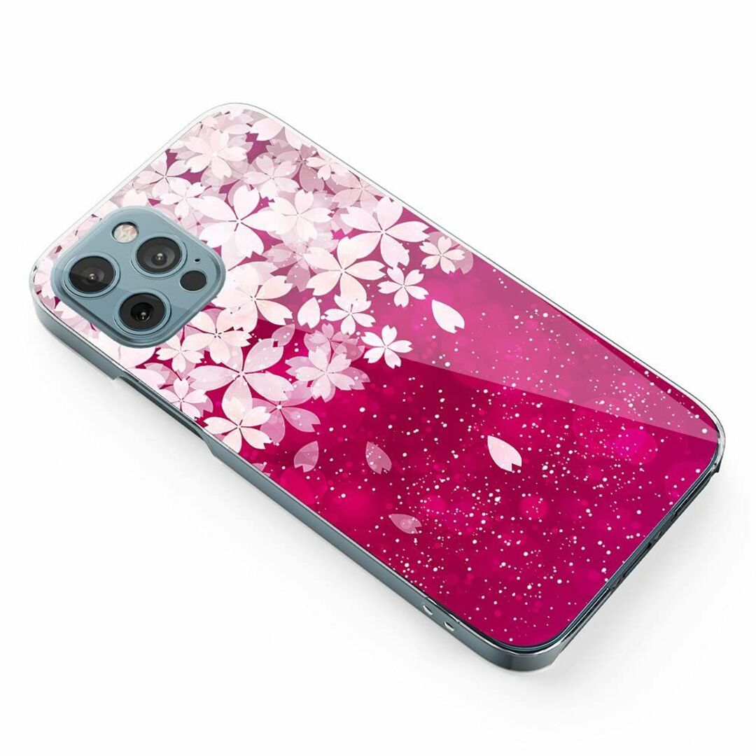 【サイズ:26_Zenfone8Flip_色:赤い底のピンクの桜】iitrust スマホ/家電/カメラのスマホアクセサリー(その他)の商品写真