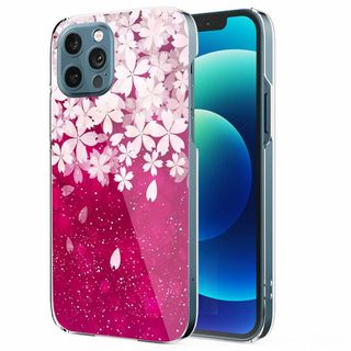 【サイズ:26_Zenfone8Flip_色:赤い底のピンクの桜】iitrust(その他)