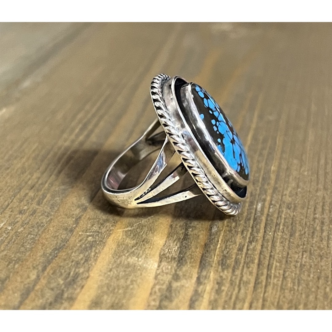 綺麗なターコイズのリング　シルバー　インディアンジュエリー　ナバホ レディースのアクセサリー(リング(指輪))の商品写真