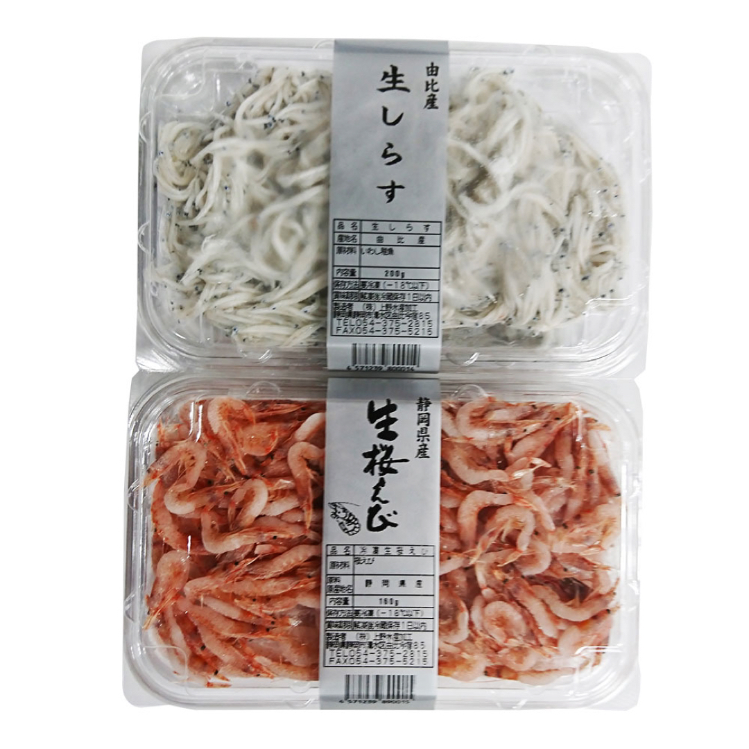 3890115  静岡 「石原水産」 駿河湾産 生桜えび＆生しらすセット 食品/飲料/酒の食品(魚介)の商品写真