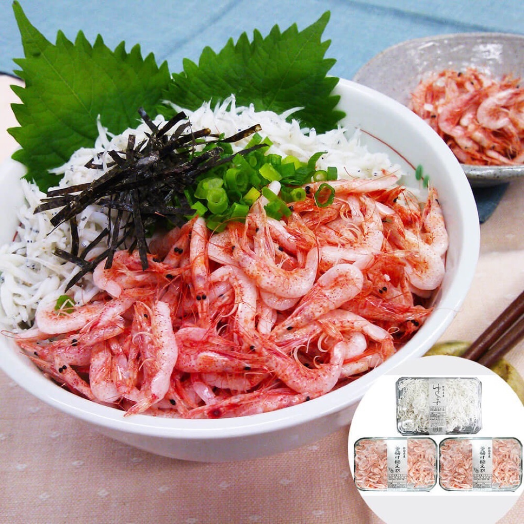 3890111  静岡 「石原水産」 駿河湾産 釜揚げ桜えび＆しらすセット 食品/飲料/酒の食品(魚介)の商品写真