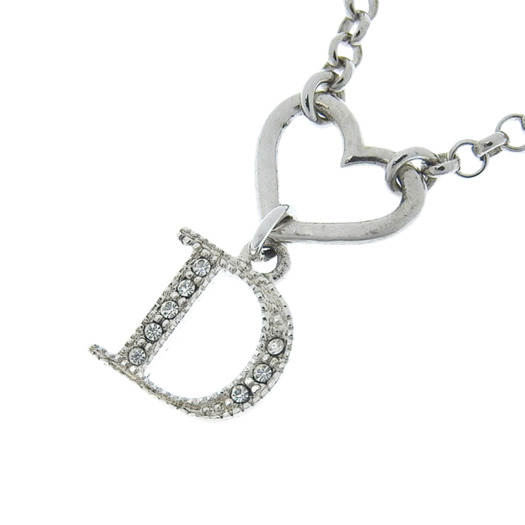 極美品!Christian Dior ネックレス Dロゴ パール シルバー