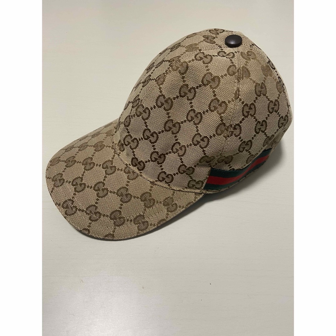 美品 グッチ GG柄 キャンバスベースボールキャップ S GUCCI-