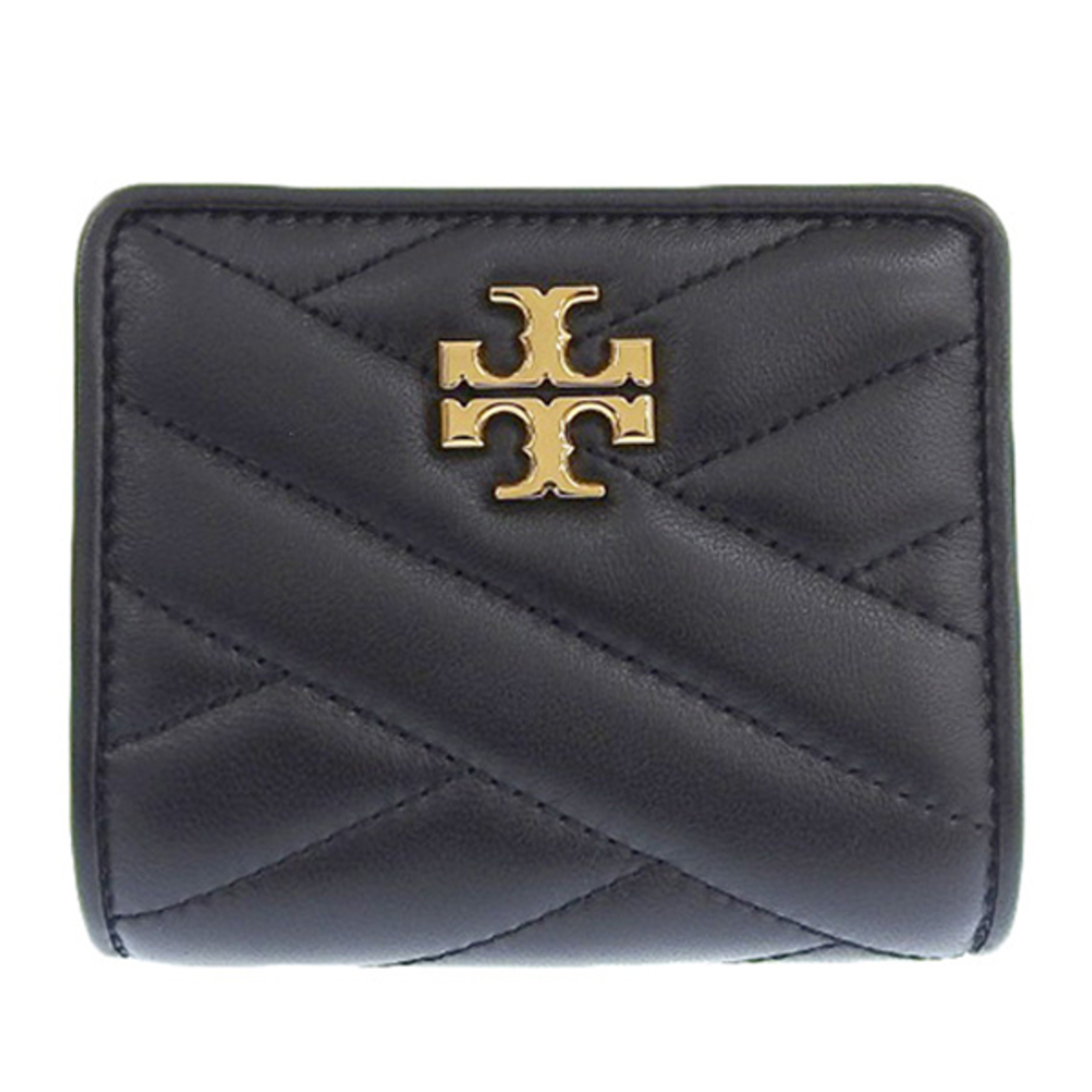 TORY BURCH トリーバーチ キラ シェブロン レザー バイフォールド ウォレット 二つ折り コンパクト財布 56820 ブラック gy