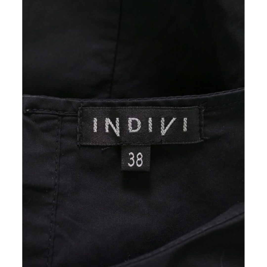 INDIVI(インディヴィ)のINDIVI インディヴィ ブラウス 38(M位) 黒 【古着】【中古】 レディースのトップス(シャツ/ブラウス(長袖/七分))の商品写真