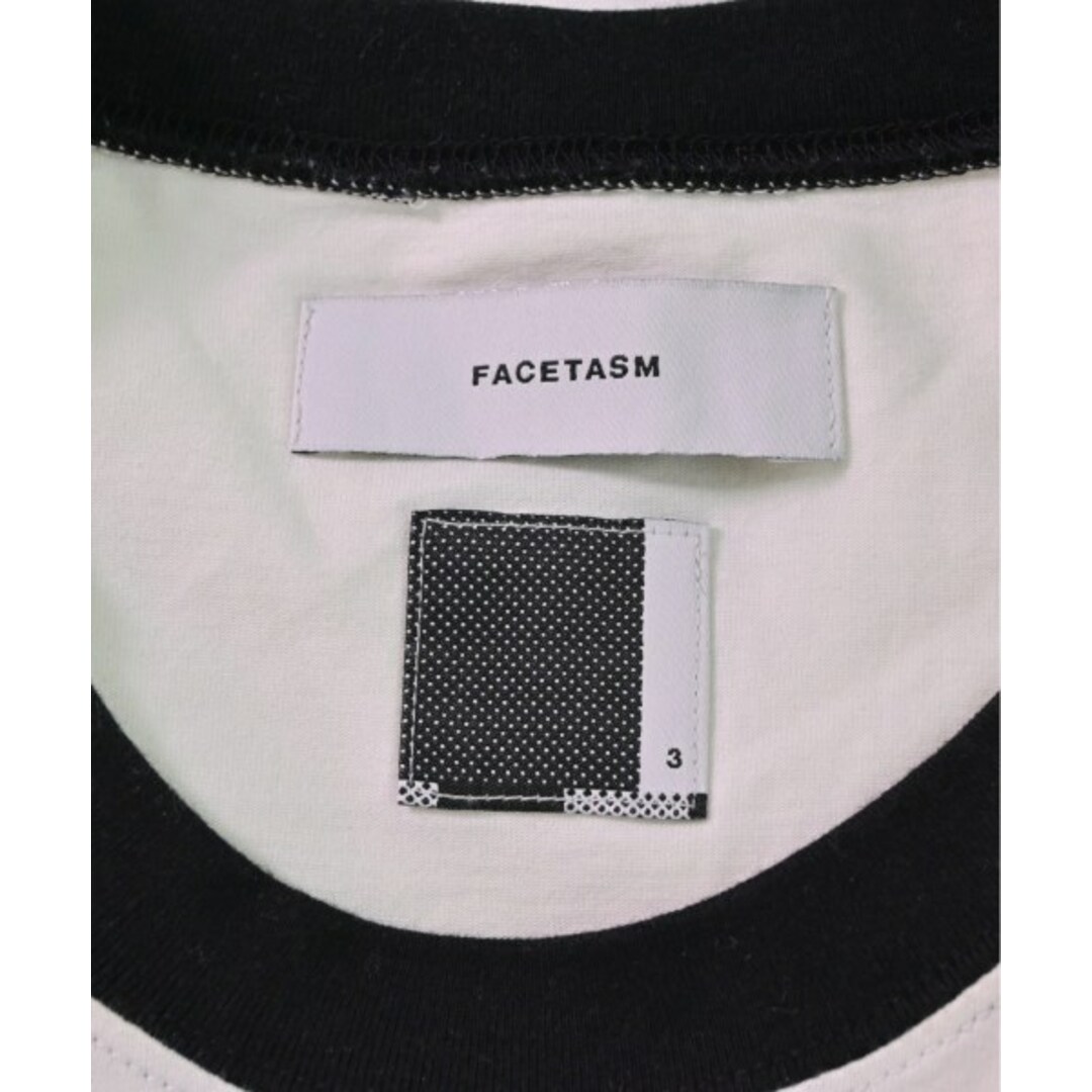 FACETASM(ファセッタズム)のFACETASM ファセッタズム Tシャツ・カットソー 3(S位) 白x黒x青 【古着】【中古】 メンズのトップス(Tシャツ/カットソー(半袖/袖なし))の商品写真