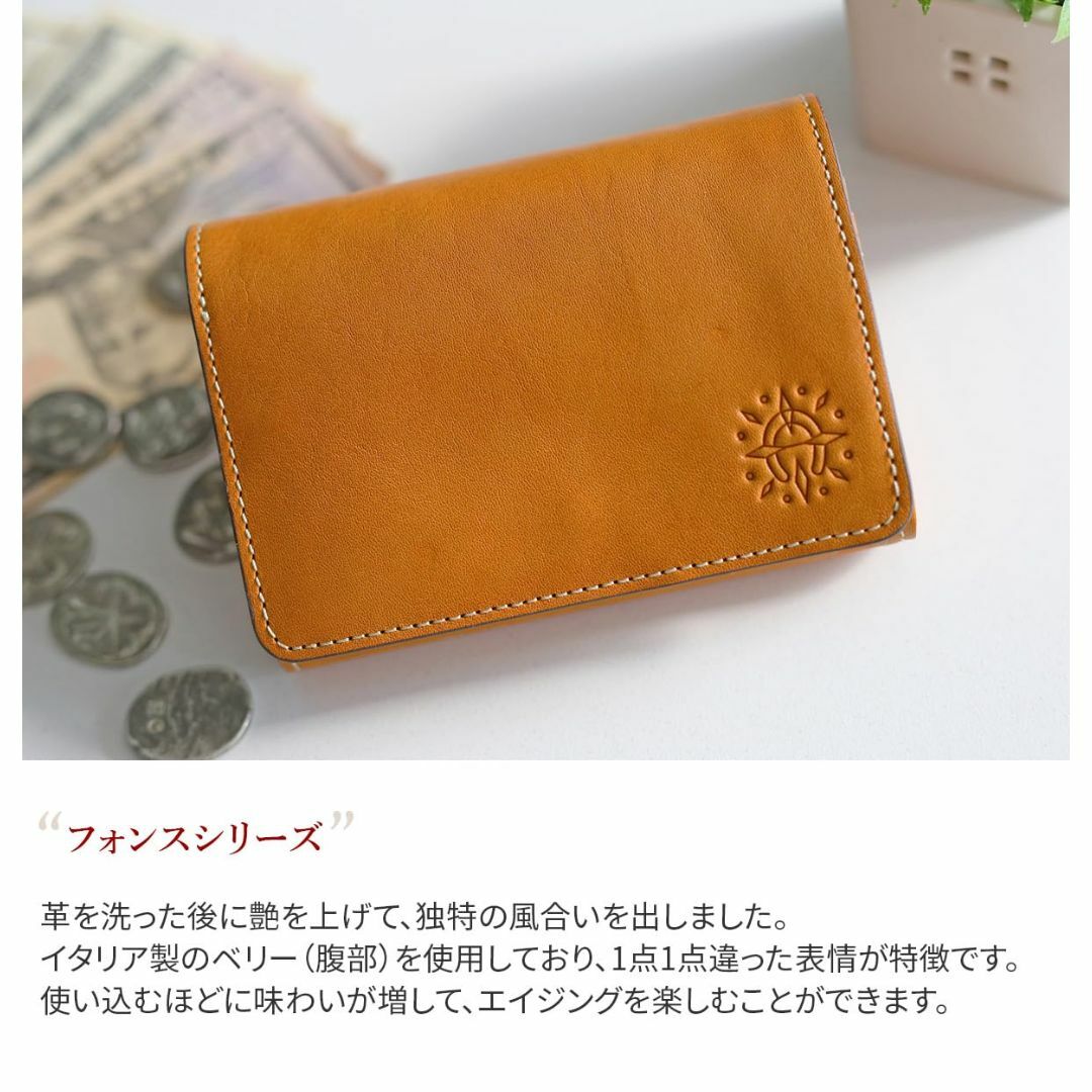 【色: オレンジ】[ダコタ] レディース レザー 二つ折り財布 0035891