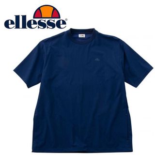 エレッセ(ellesse)のエレッセ　バーコードティー　紺L　定価9900円　男女兼用　ナイロン　ストレッチ(ウェア)