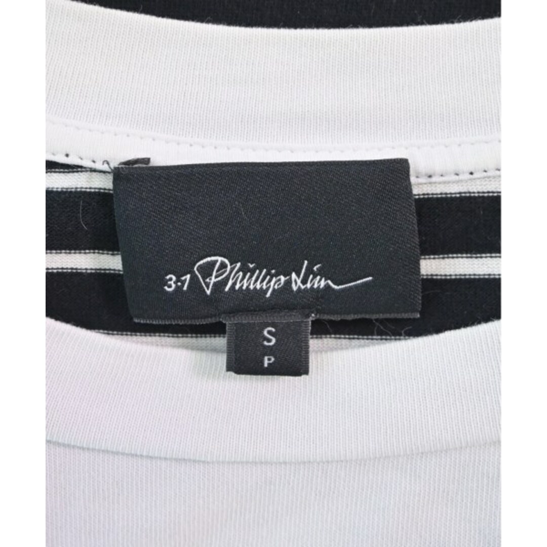 3.1 Phillip Lim(スリーワンフィリップリム)の3.1 Phillip Lim Tシャツ・カットソー S 黒x白(ボーダー) 【古着】【中古】 メンズのトップス(Tシャツ/カットソー(半袖/袖なし))の商品写真