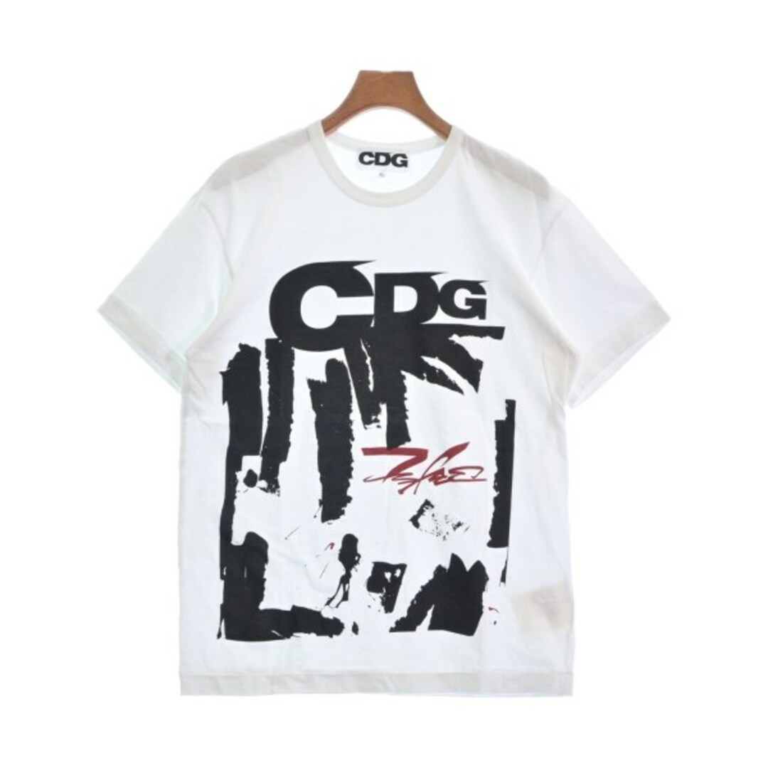なし伸縮性CDG シーディージー Tシャツ・カットソー XL 白