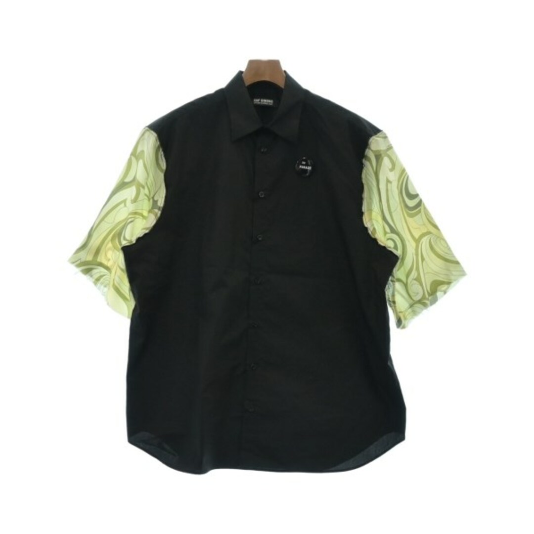 RAF SIMONS カジュアルシャツ 46(M位) 黒x緑(総柄)