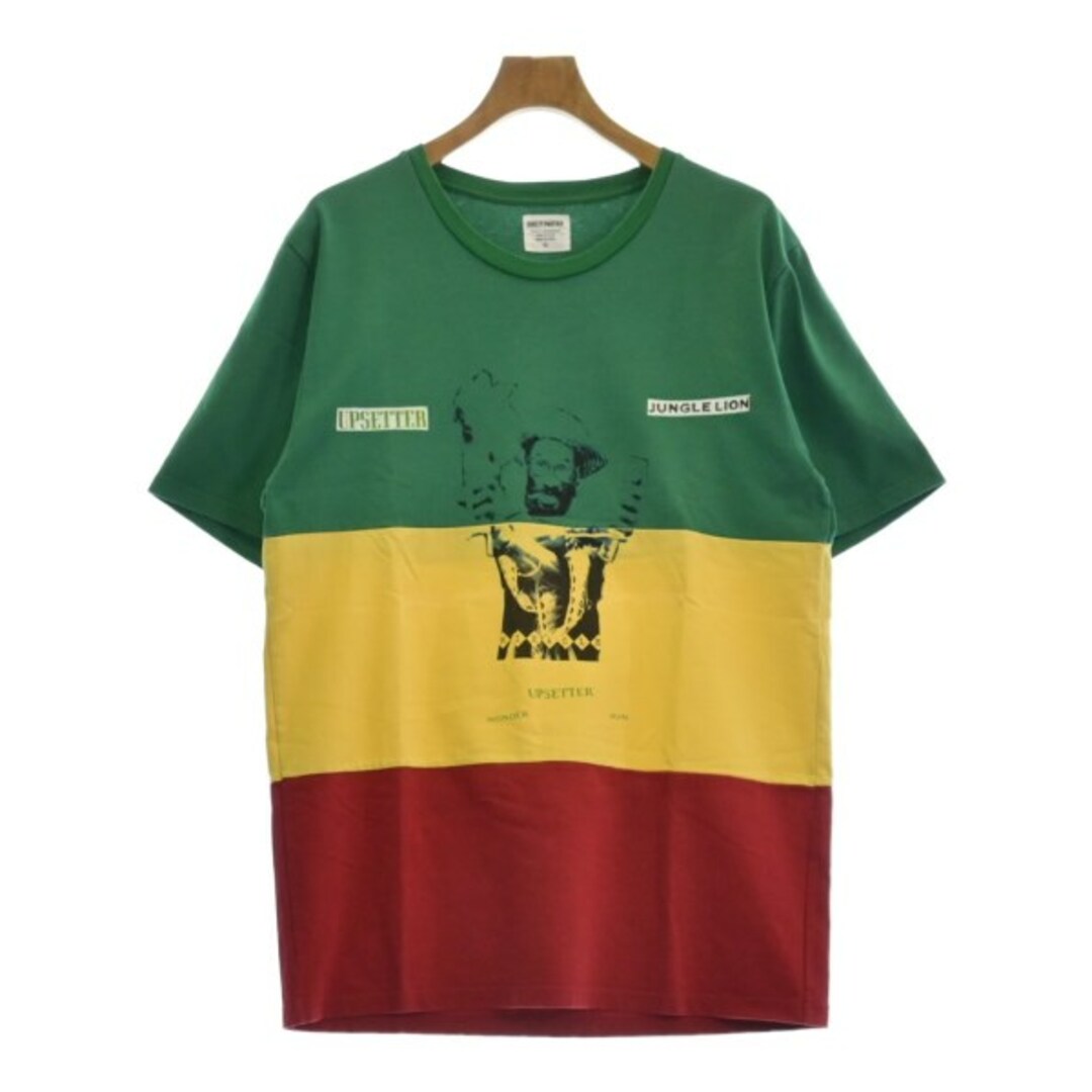 WACKO MARIA ワコマリア Tシャツ・カットソー XL 緑x黄x赤なし透け感