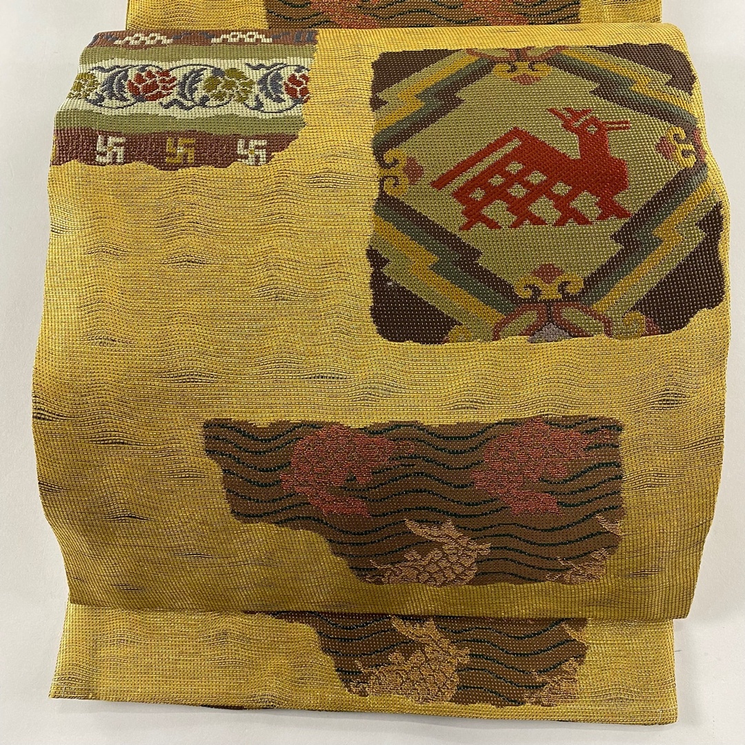 袋帯 美品 名品 六通 正絹 - 帯