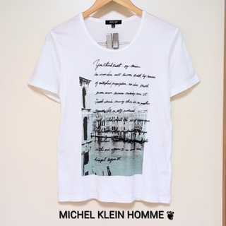 ミッシェルクランオム(MICHEL KLEIN HOMME)のMICHEL KLEIN HOMME ❥ デザインTシャツ  46 💕女性も(Tシャツ/カットソー(半袖/袖なし))