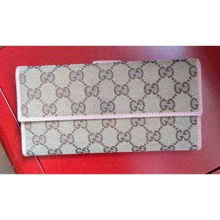 グッチ(Gucci)の✨美品✨♥️グッチ GG柄長財布 ピンク♥️(長財布)