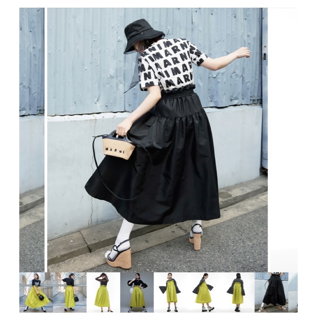 Narcissus 2wayナイロンスカートblack 1