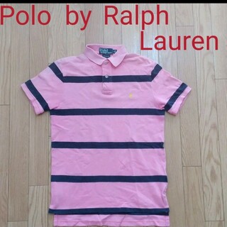 ポロラルフローレン(POLO RALPH LAUREN)のポロ  バイ ラルフローレン ポロシャツ   ピンク  ビンテージ ボーダー(ポロシャツ)