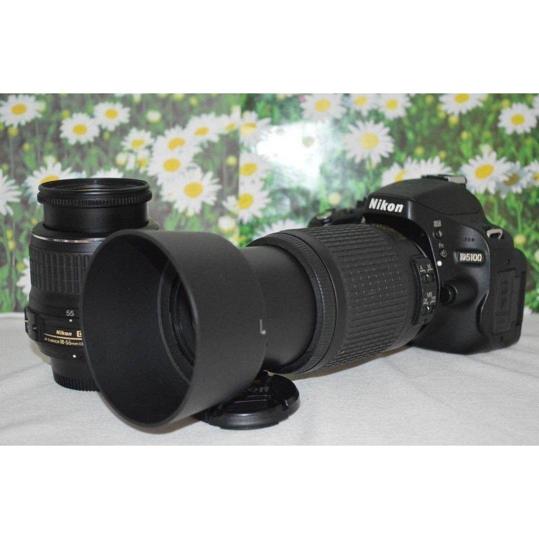 Nikon - 美品✨スマホ転送okNikon ニコン D5100 一眼レフ ダブルレンズ