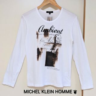 ミッシェルクランオム(MICHEL KLEIN HOMME)のMICHEL KLEIN HOMME ❥ デザインカットソー 46 💕女性も(Tシャツ/カットソー(七分/長袖))