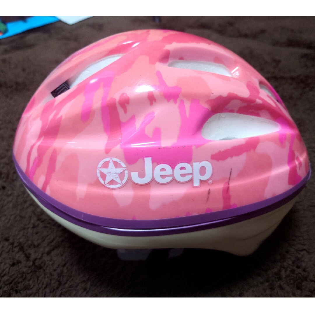 キッズ　自転車ヘルメット　ピンク系　ジープ　ＪＥＥＰ　6歳　女の子 キッズ/ベビー/マタニティの外出/移動用品(自転車)の商品写真