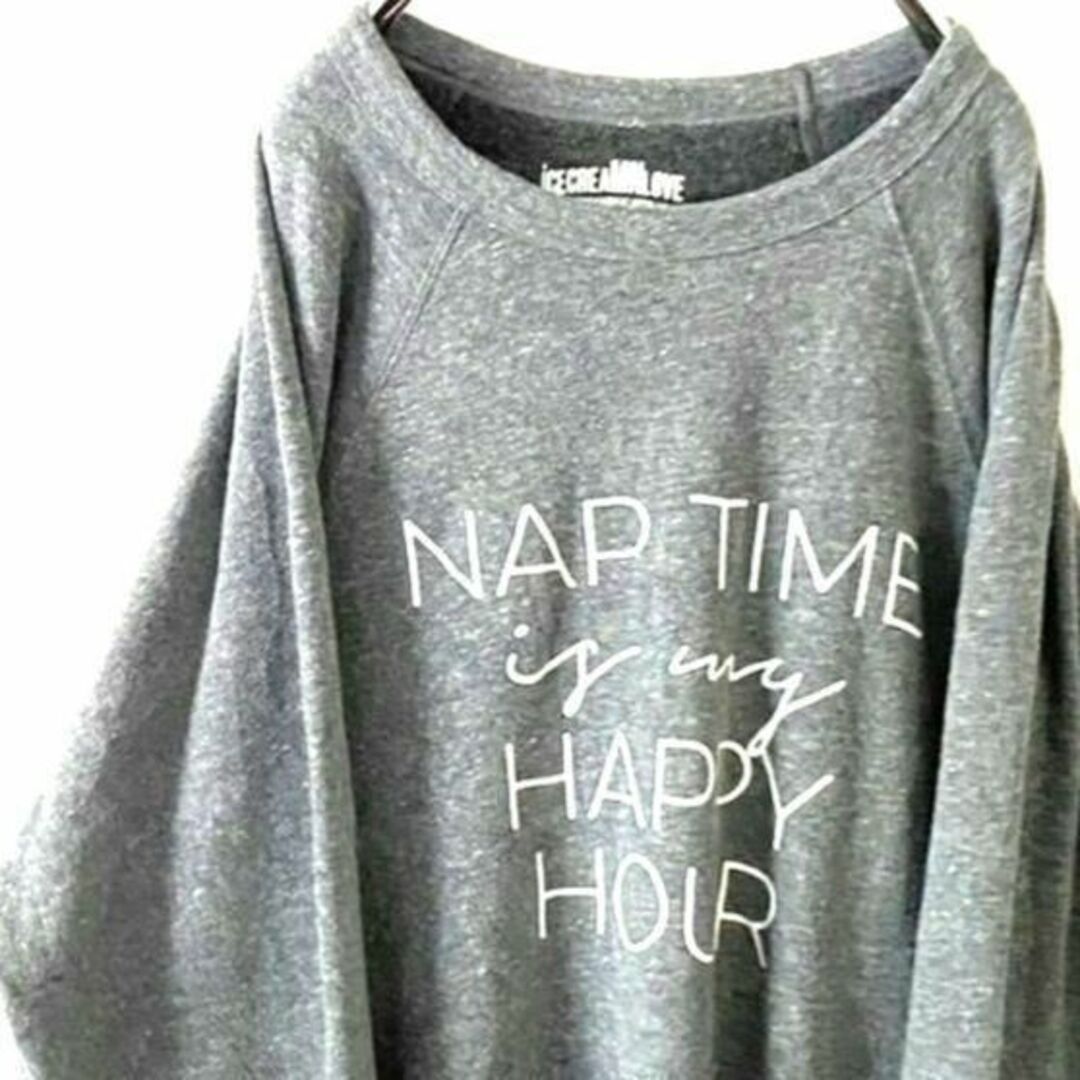 NAP TIME HAPPY HOUR Tシャツ XL グレー 灰色