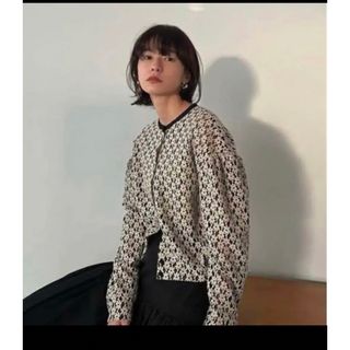 クラネ(CLANE)のCLANE  3d flower lace cardigan クラネ(カーディガン)