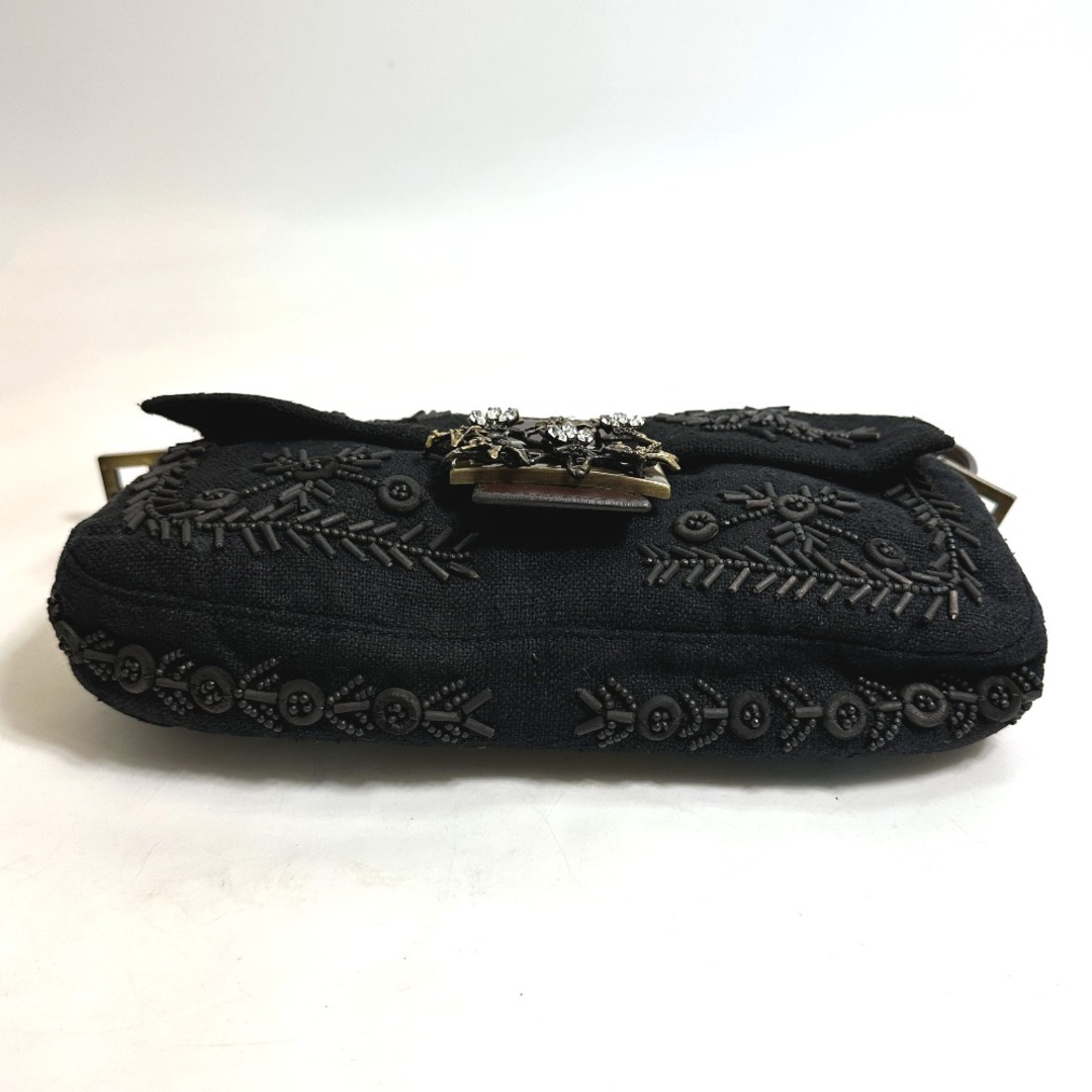 フェンディ FENDI マンマバケット 肩掛け ビーズ カバン 花柄金具