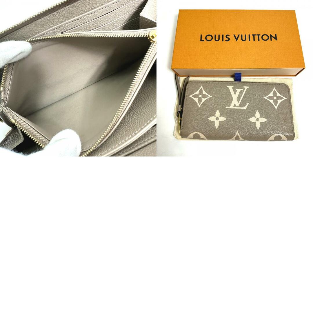 ルイヴィトン LOUIS VUITTON ジッピー・ウォレット M69794 モノグラムアンプラント ラウンドファスナー 長財布 モノグラムアンプラントレザー トゥルトレール クレーム ベージュ 美品