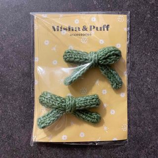 ミーシャアンドパフ(Misha & Puff)のmisha and puffリボンクリップ新品(バレッタ/ヘアクリップ)