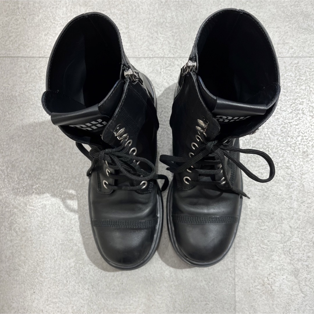 miumiu レースアップアングルブーツ コンバットブーツ