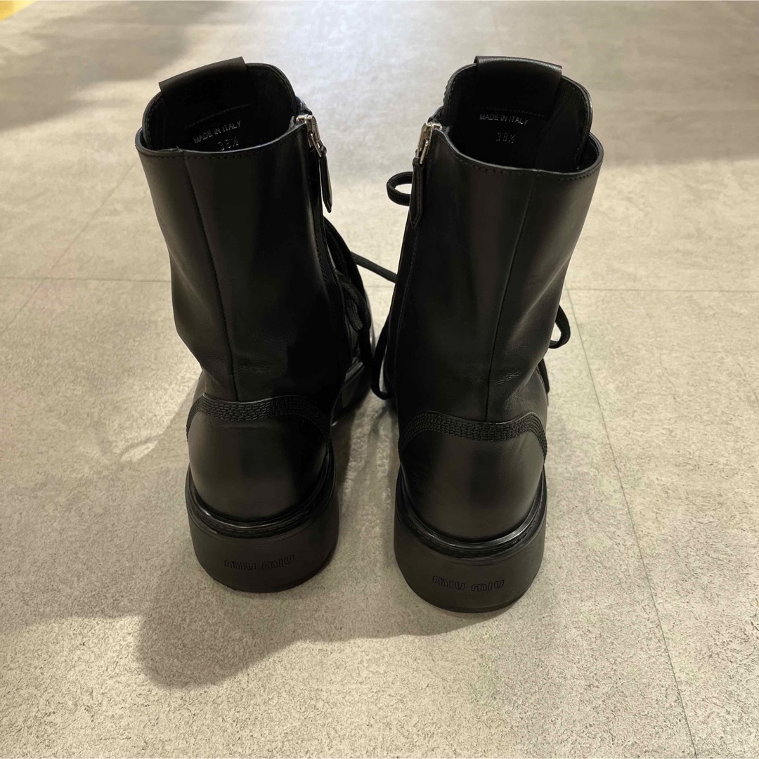 miumiu レースアップアングルブーツ コンバットブーツ