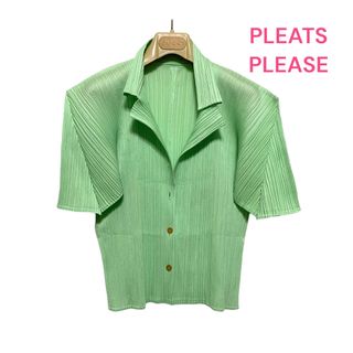 【美品】  PLEATS PLEASE ISSEY MIYAKE / プリーツプリーズイッセイミヤケ | プリーツ ノースリーブ ポケット シャツ ブラウス | 3 | ライトグレー | レディース