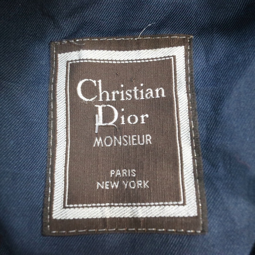 Christian Dior(クリスチャンディオール)のChristian Dior クリスチャン ディオール トレンチコート フォーマル エポレット アウター ネイビー (メンズ 40) 中古 古着 N6680 メンズのジャケット/アウター(トレンチコート)の商品写真