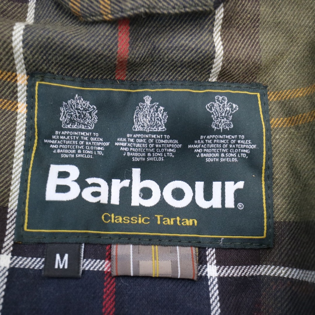 Barbour(バーブァー)のBarbour バブアー クラシックタータン オイルドジャケット チェック 3ワラント 英国 防寒 オリーブ (メンズ M) 中古 古着 N6823 メンズのジャケット/アウター(その他)の商品写真