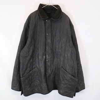 バーブァー(Barbour)のBarbour バブアー POLAR QUILT キルティング オイルドジャケット 防寒  ユーロ  ヨーロッパ古着 ブラック (メンズ XXL) 中古 古着 N6831(その他)