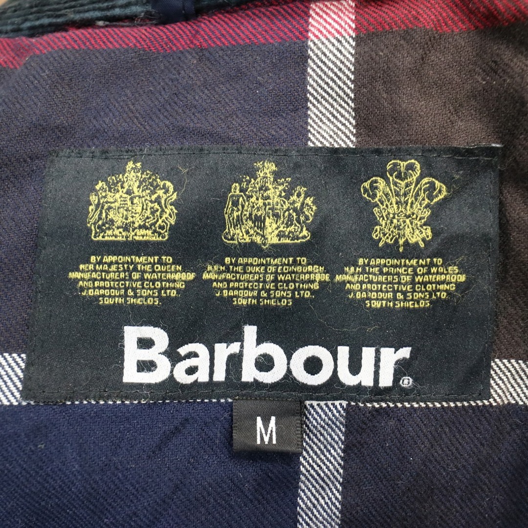 Barbour(バーブァー)のBarbour バブアー CRIEFF フード付き 中綿 オイルドジャケット キルティング 3ワラント 英国 防寒 ネイビー (メンズ M) 中古 古着 N6824 メンズのジャケット/アウター(その他)の商品写真