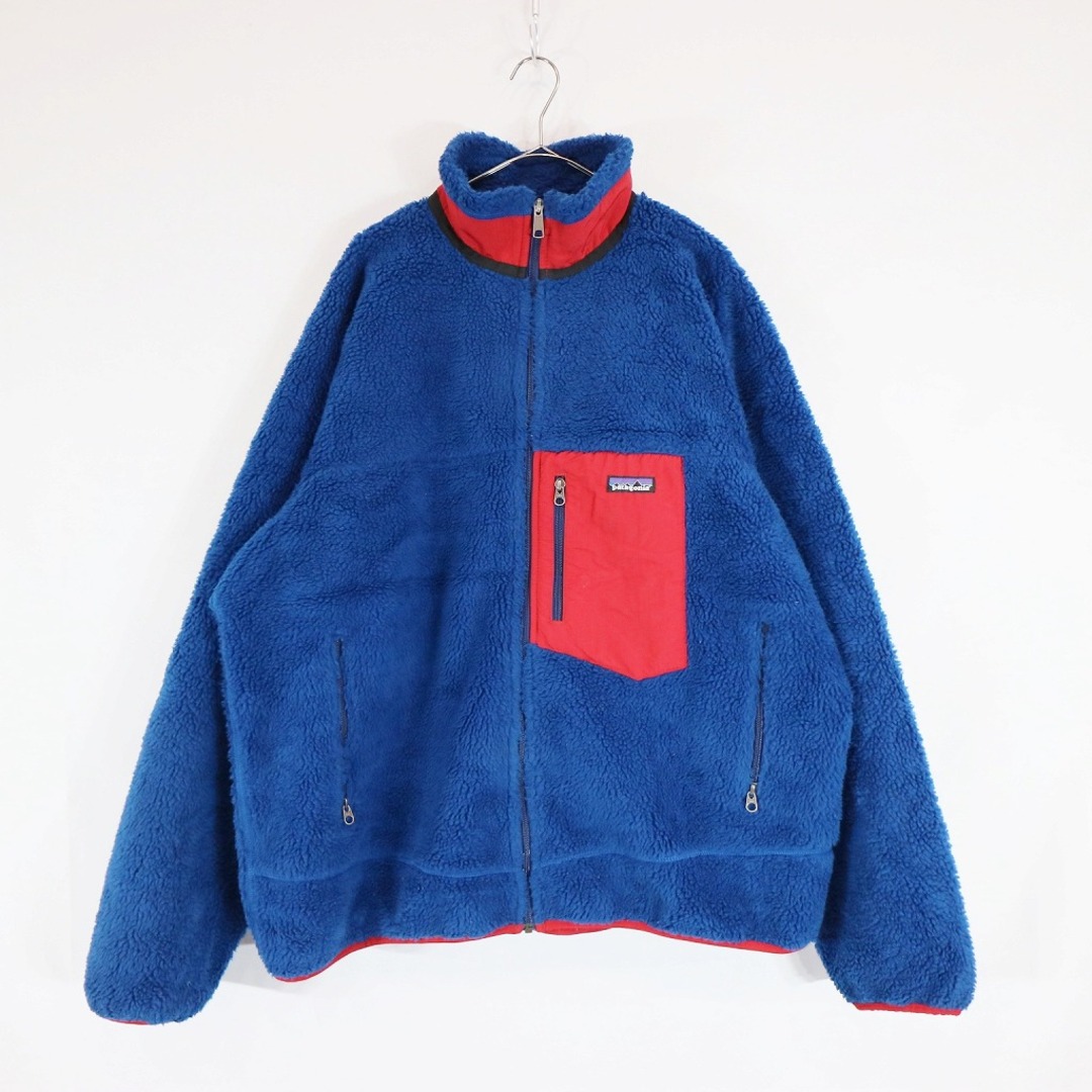 90年代 patagonia パタゴニア クラシック レトロX フリースジャケット 防寒  アウトドア キャンプ ブルー (メンズ XXL)   N6962