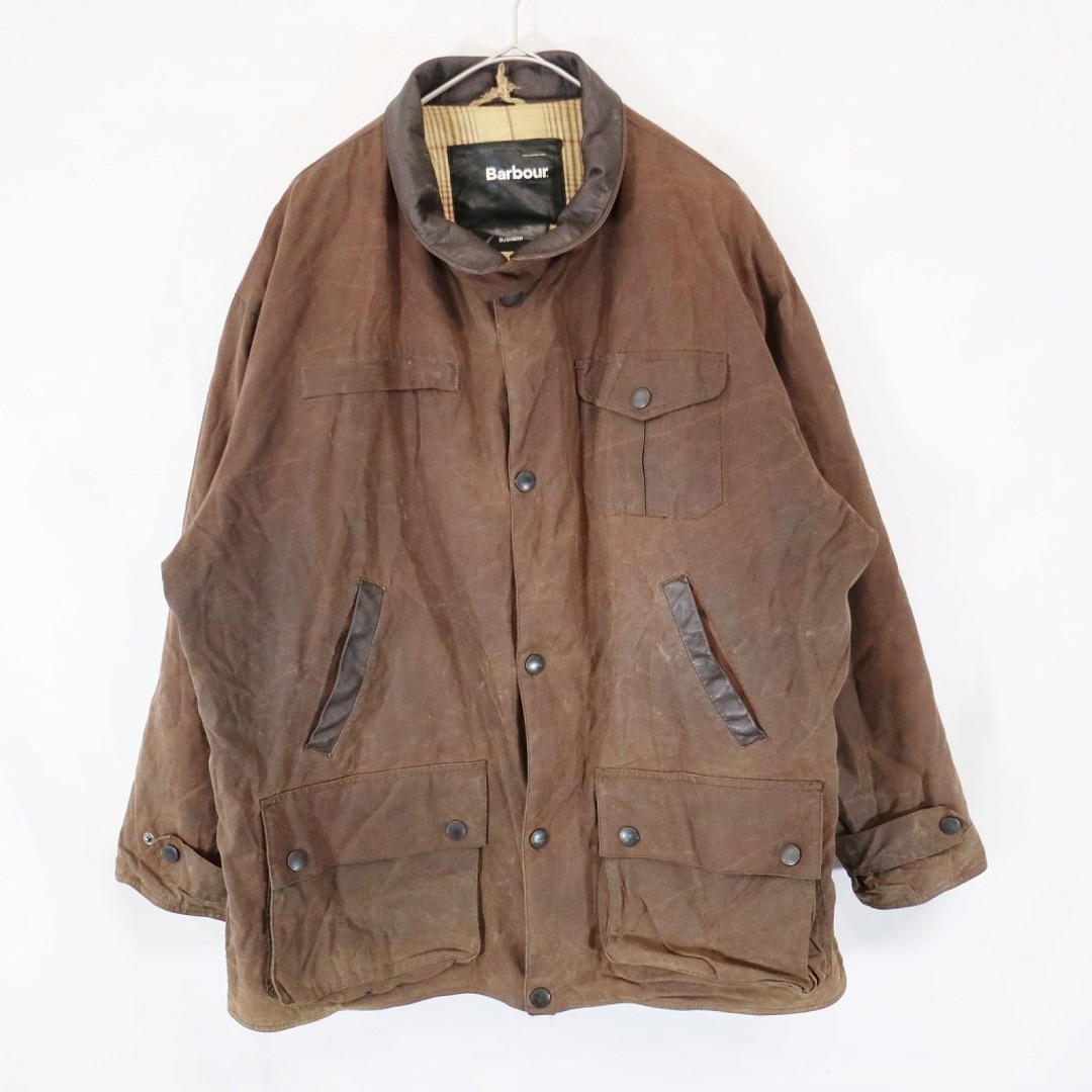 Barbour バブアー ブッシュマン オイルドジャケット 中綿 縦ワラント 英国  防寒 ブラウン (メンズ XL)   N7022