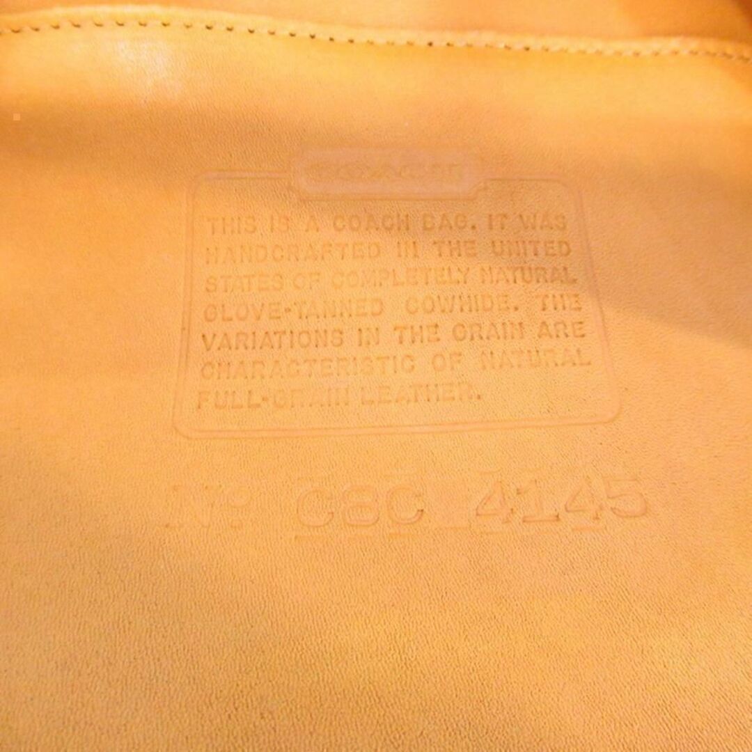 COACH - OLD COACH ハンドバッグ イエロー 小さめサイズ 本革 ポーチ ...