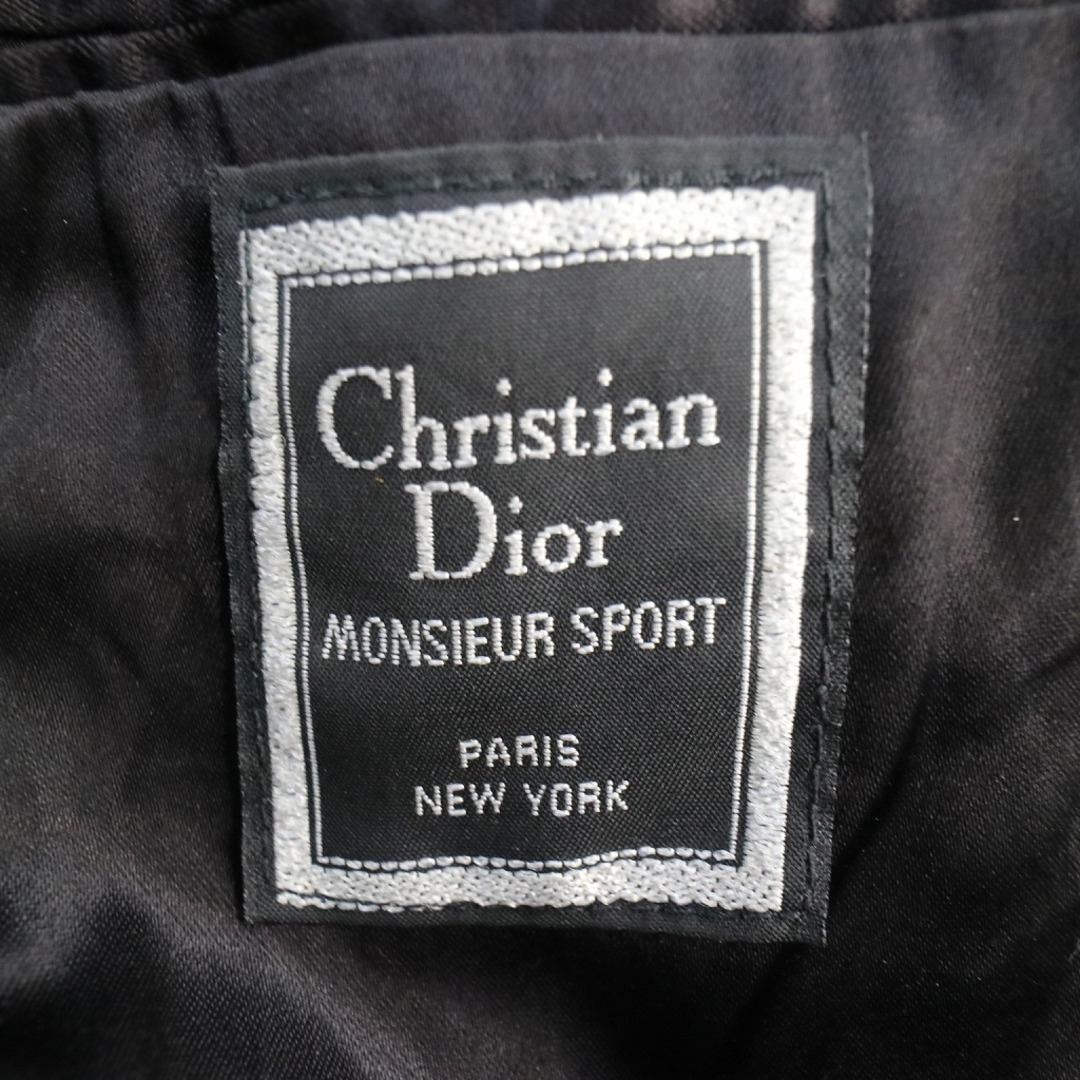 Christian Dior(クリスチャンディオール)のUSA製 Christian Dior クリスチャン ディオール チェスターコート 防寒  フォーマル ブラック (メンズ Mサイズ相当) 中古 古着 N7031 メンズのジャケット/アウター(チェスターコート)の商品写真