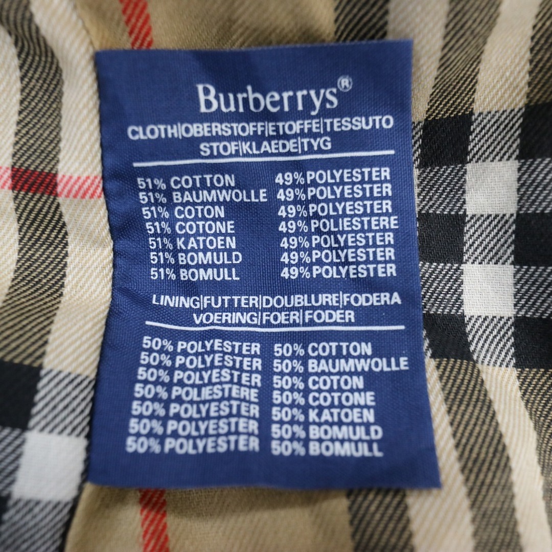 BURBERRY(バーバリー)のBurberrys' バーバリーズ ステンカラーコート 防寒 フォーマル バーバリーチェック ベージュ (メンズ Mサイズ相当) 中古 古着 N7035 メンズのジャケット/アウター(ステンカラーコート)の商品写真