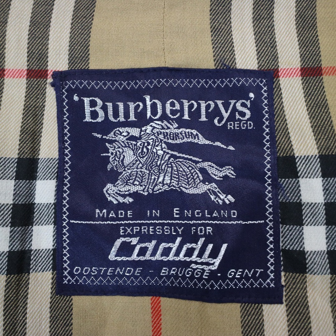 BURBERRY(バーバリー)のBurberrys' バーバリーズ ステンカラーコート 防寒 フォーマル バーバリーチェック ベージュ (メンズ Mサイズ相当) 中古 古着 N7035 メンズのジャケット/アウター(ステンカラーコート)の商品写真