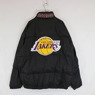 STARTER lakers スターター レイカーズ ゴールド ジャケット Mレア裏地パープル