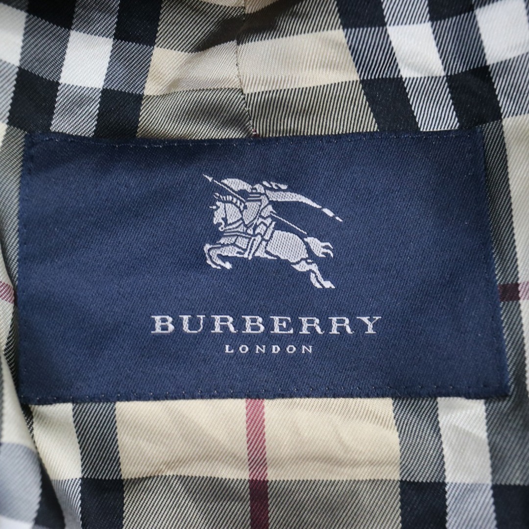 BURBERRY(バーバリー)のBURBERRY バーバリー ライナー付き ステンカラーコート アウター 総裏地 チェック 防寒 ベージュ (メンズ L相当) 中古 古着 N7027 メンズのジャケット/アウター(ステンカラーコート)の商品写真