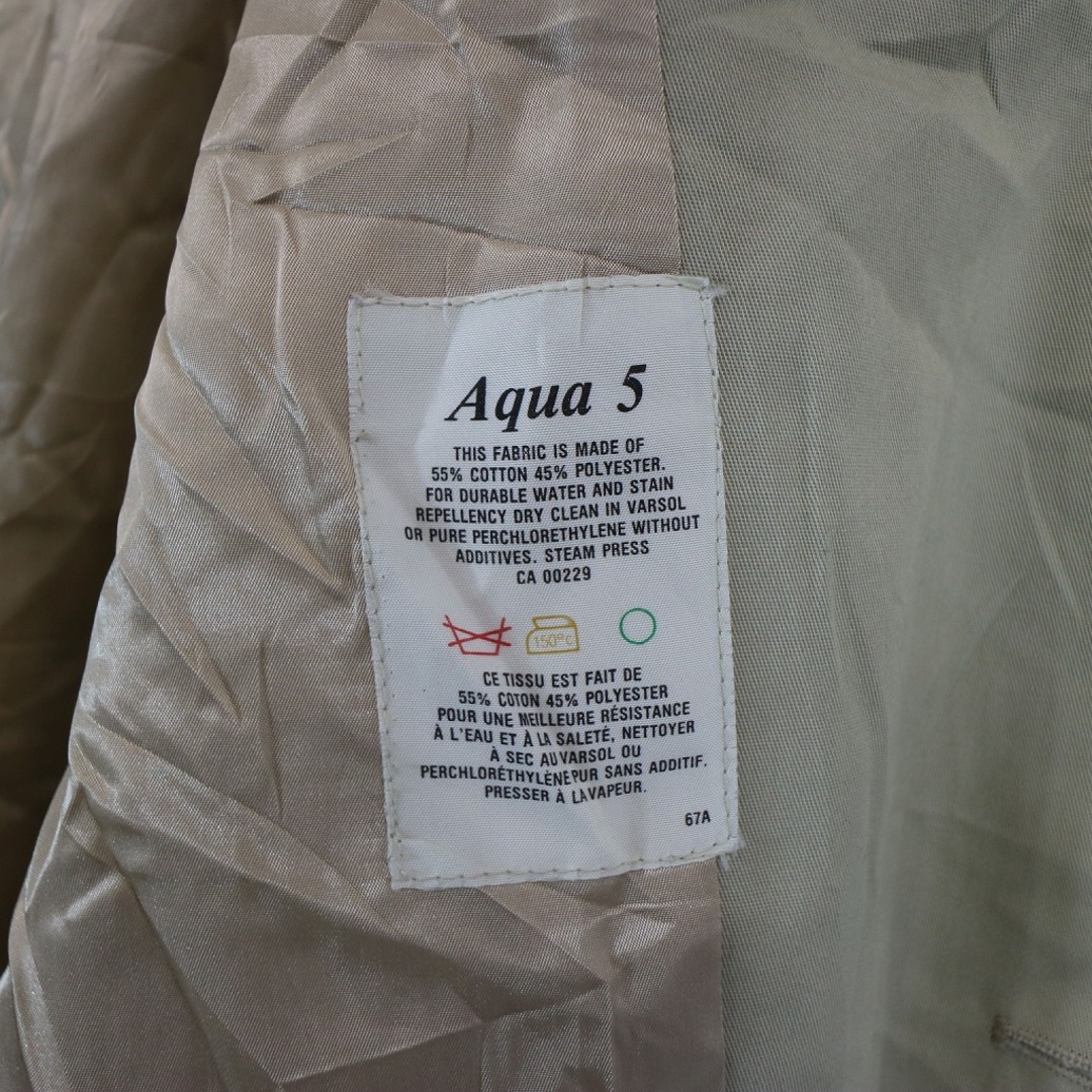 80年代 カナダ製 Aquascutum アクアスキュータム ステンカラー コート 防寒 ベージュ (メンズ  M相当)   N7076