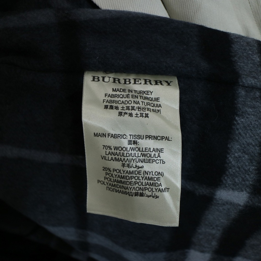 BURBERRY(バーバリー)のBURBERRY バーバリー ステンカラーコート 防寒  大きいサイズ エポレット付き オフホワイト (メンズ 58) 中古 古着 N7077 メンズのジャケット/アウター(トレンチコート)の商品写真