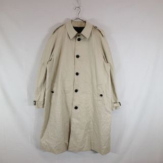 バーバリー(BURBERRY)のBURBERRY バーバリー ステンカラーコート 防寒  大きいサイズ エポレット付き オフホワイト (メンズ 58) 中古 古着 N7077(トレンチコート)