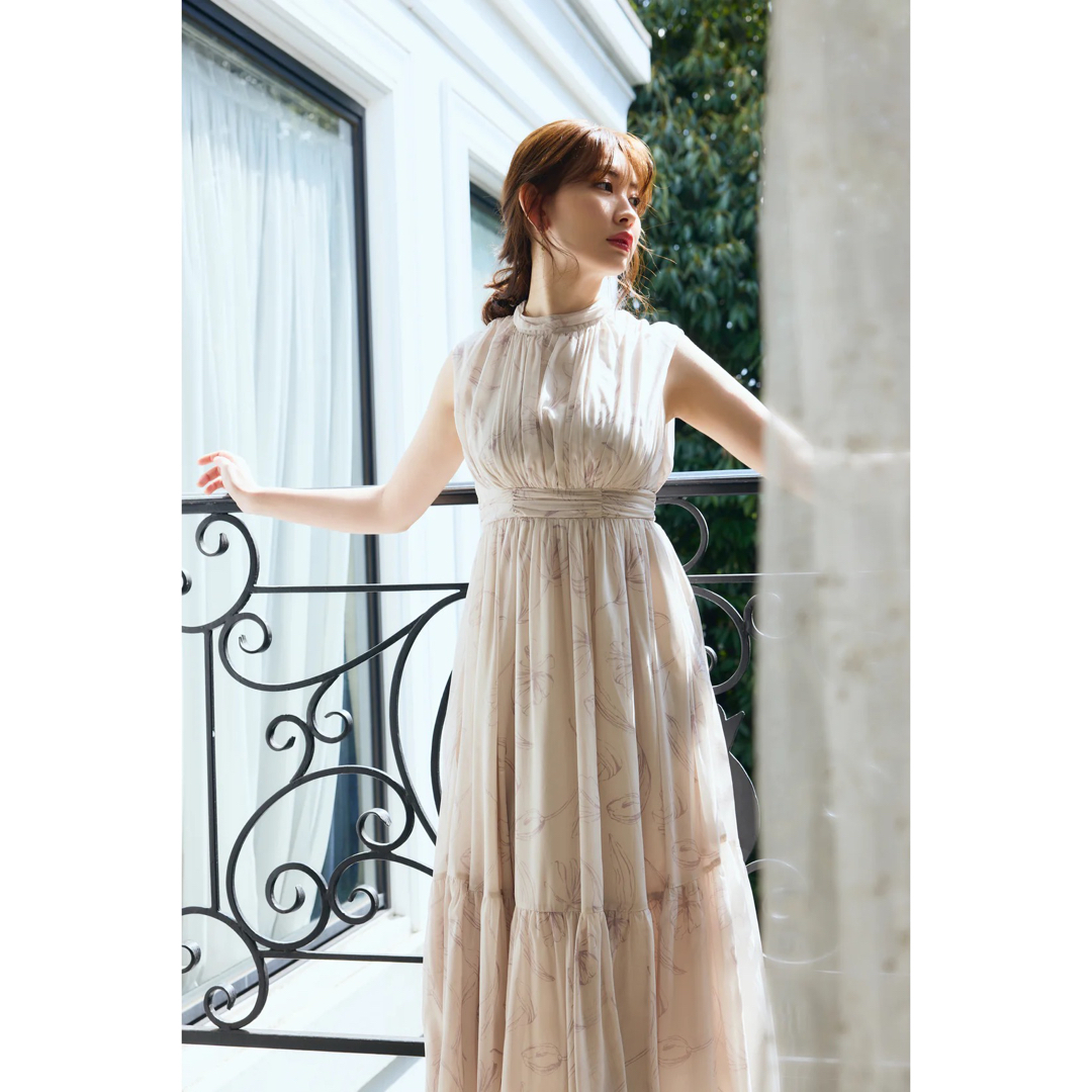 Tulip Chiffon Long Dress【Her lip to】