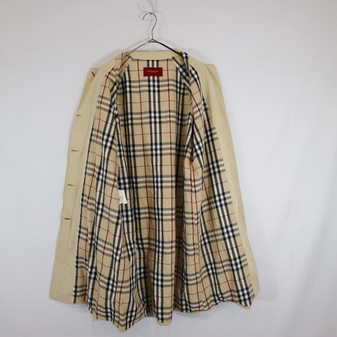 BURBERRY(バーバリー)のBURBERRY バーバリー ステンカラー コート ヨーロッパ古着 ラグランスリーブ 比翼 ベージュ (レディース  M相当) 中古 古着 N7079 レディースのジャケット/アウター(その他)の商品写真